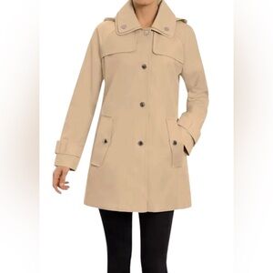 LONDON FOG CLASSIC TRENCH COAT SINGLE BREASTED DOUBLE NOTCH TAN COLOR SIZE M **